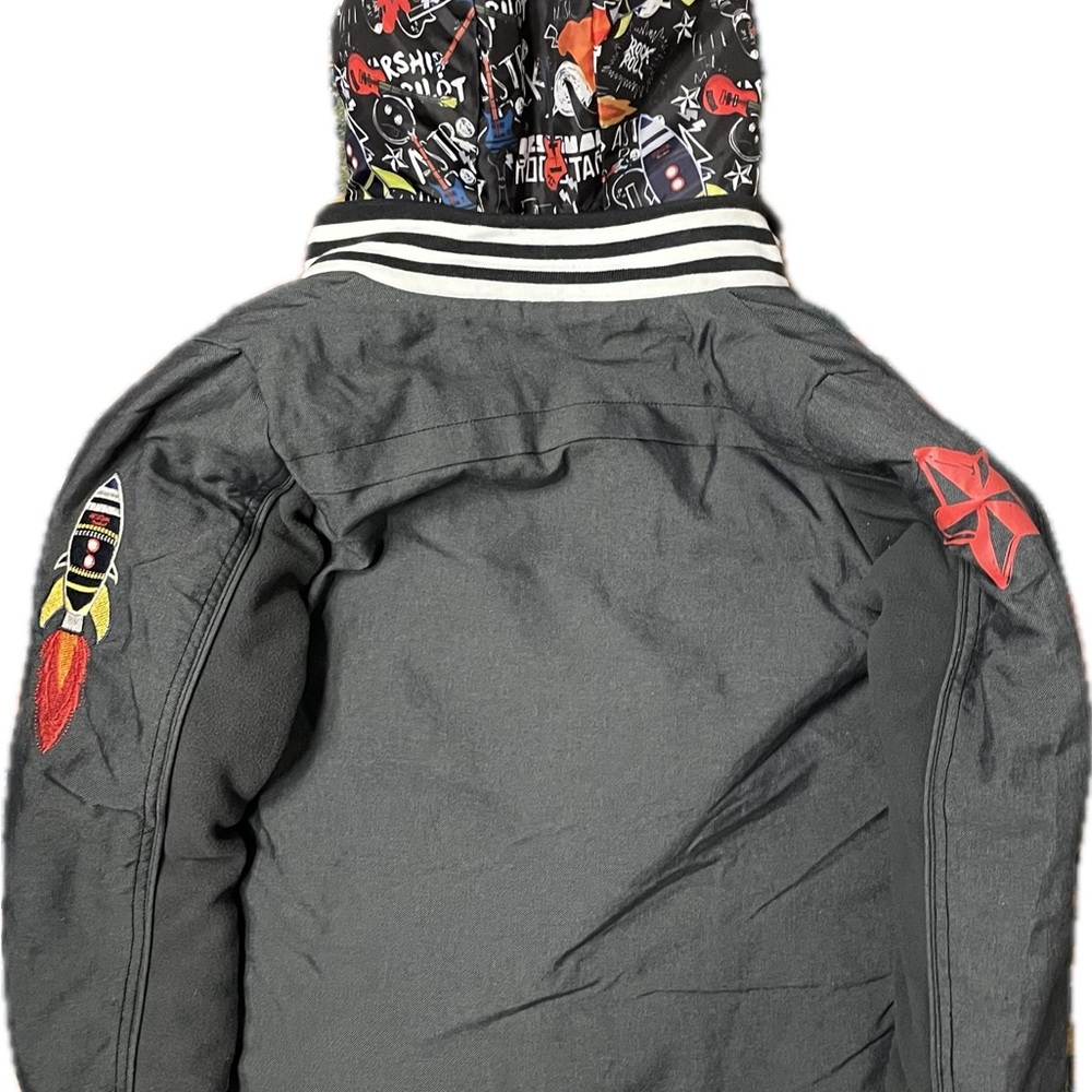 Size 12 Desigual Super Cool NWT Jacket « Rock & Roll Astronaut » - Picture 2 of 12
